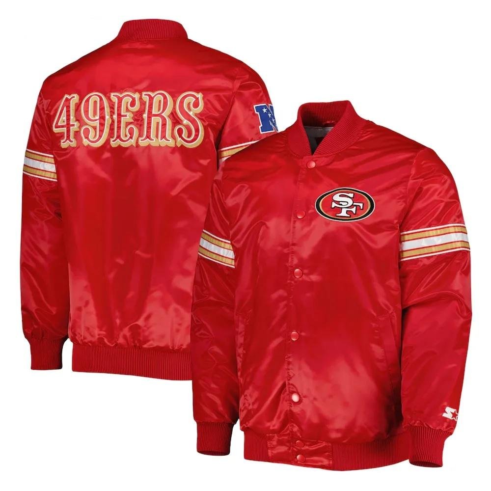 San Francisco 49ers Starter Red Bomber Jacket