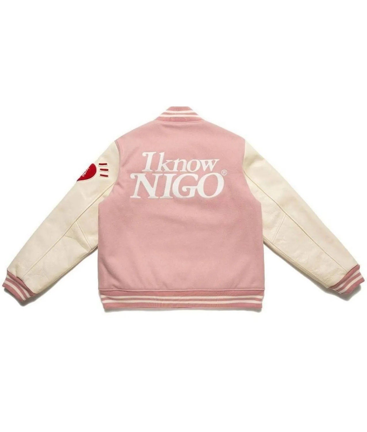 I Know Nigo Pink And White Jacket