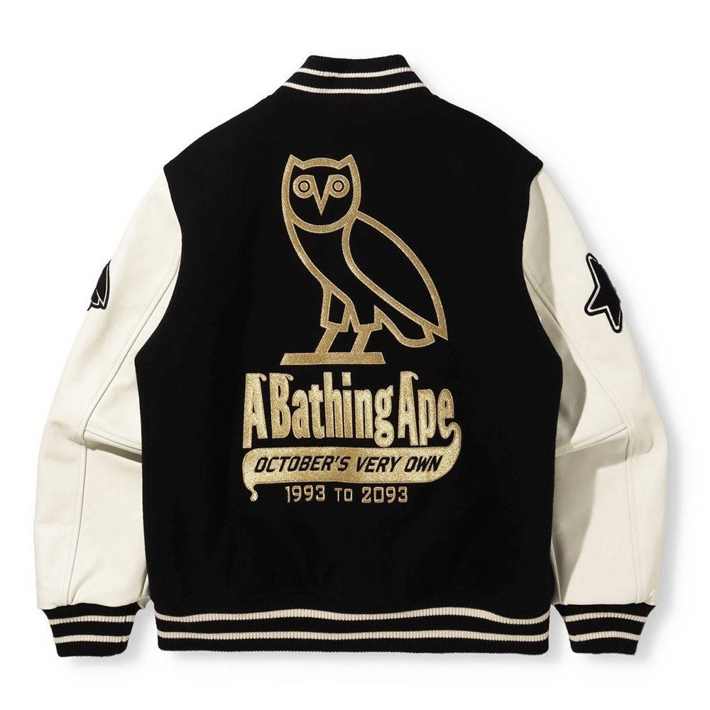 Bape X Ovo Varsity Jacket