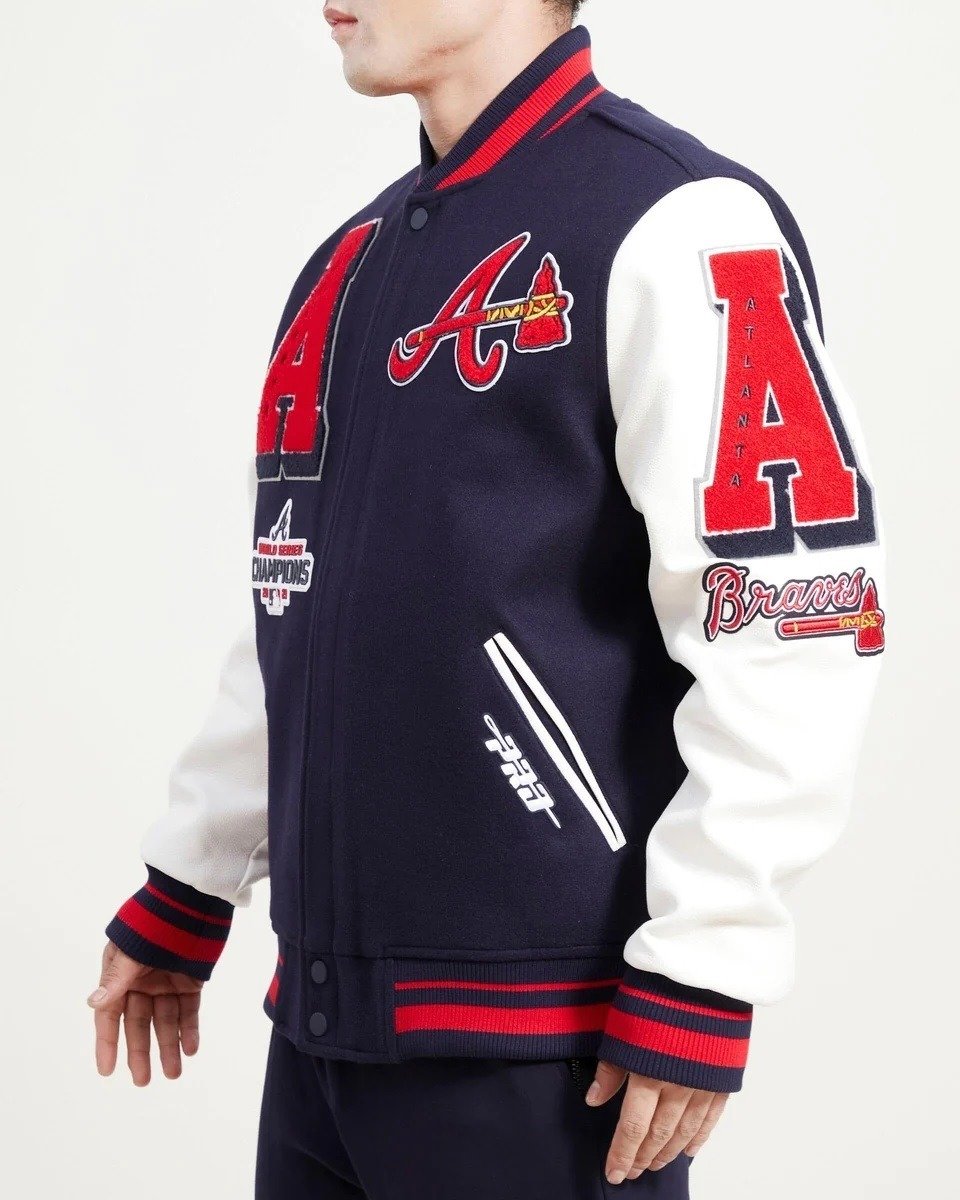 Atlanta Braves Mash Up Logo Varsity Jacket