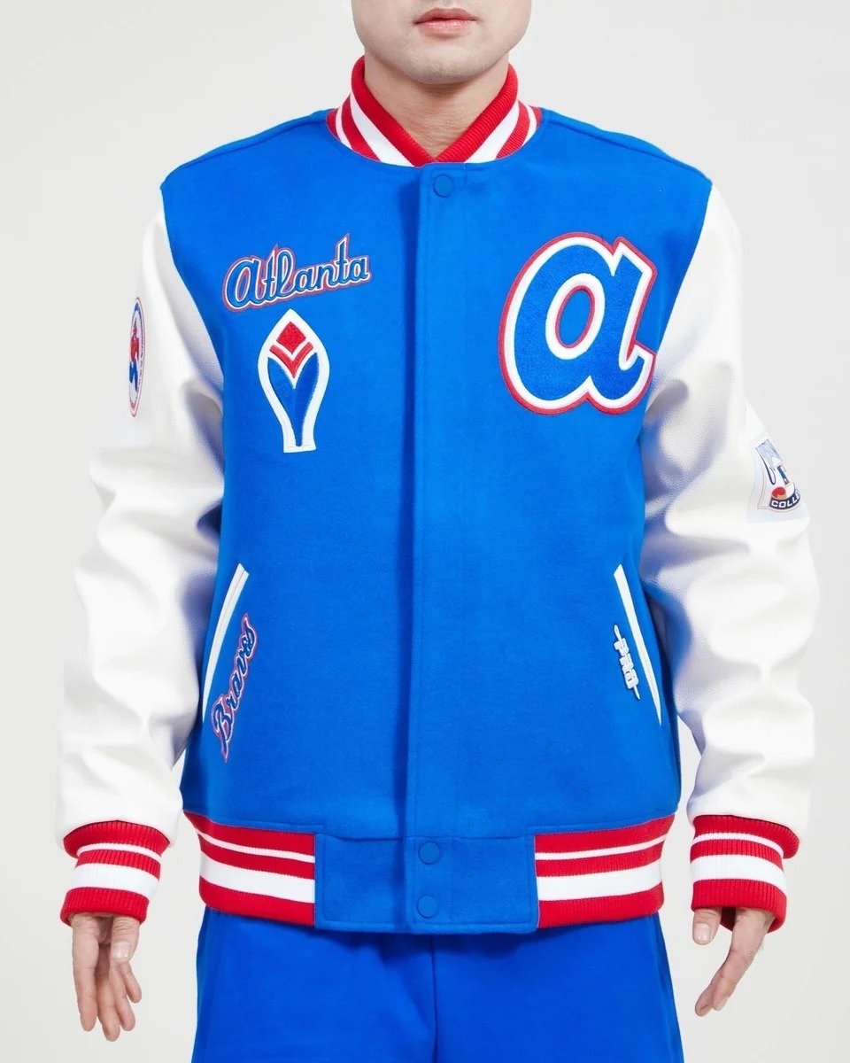 Atlanta Braves Retro Classic Rib Wool Varsity Jacket