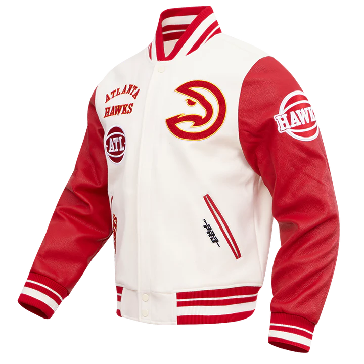 Atlanta Hawks Retro Classic Rib Wool Varsity Jacket