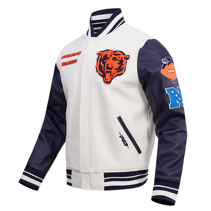 Chicago Bears Retro Classic Rib Wool Varsity Jacket