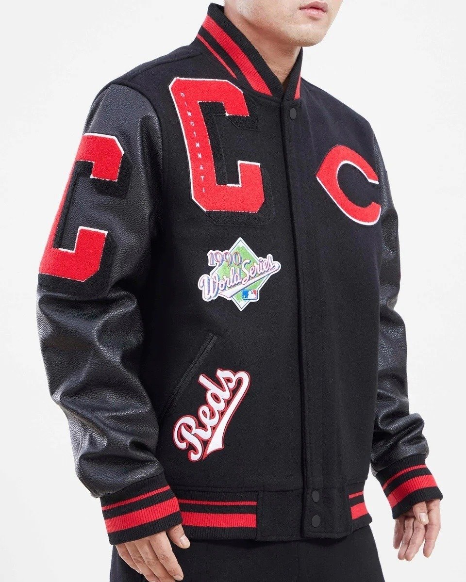 Cincinnati Reds Mash Up Logo Varsity Jacket