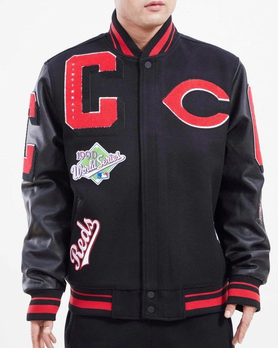 Cincinnati Reds Mash Up Logo Varsity Jacket