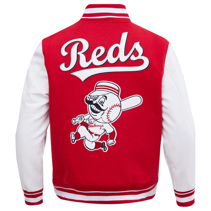 Cincinnati Reds Retro Classic Rib Wool Varsity Jacket