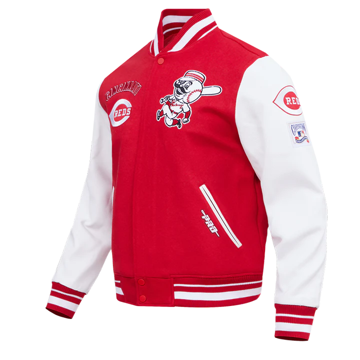 Cincinnati Reds Retro Classic Rib Wool Varsity Jacket