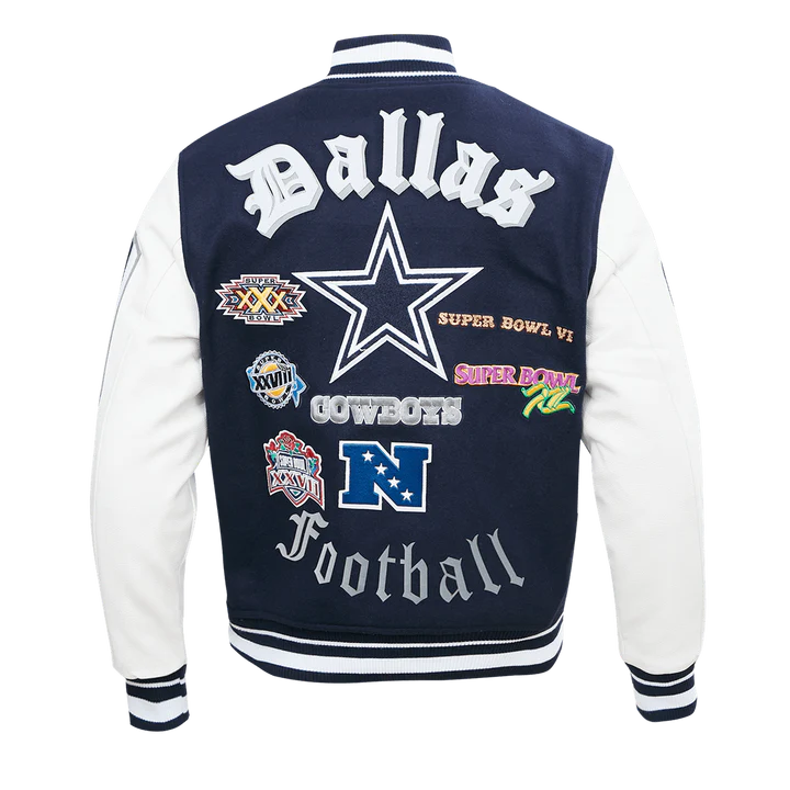 Dallas Cowboys Old English Wool Varsity Jacket
