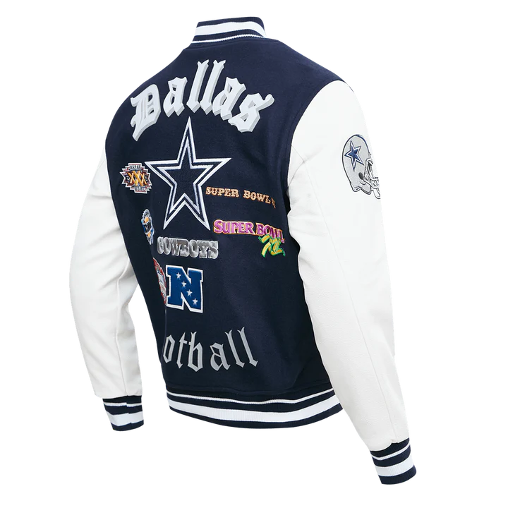Dallas Cowboys Old English Wool Varsity Jacket