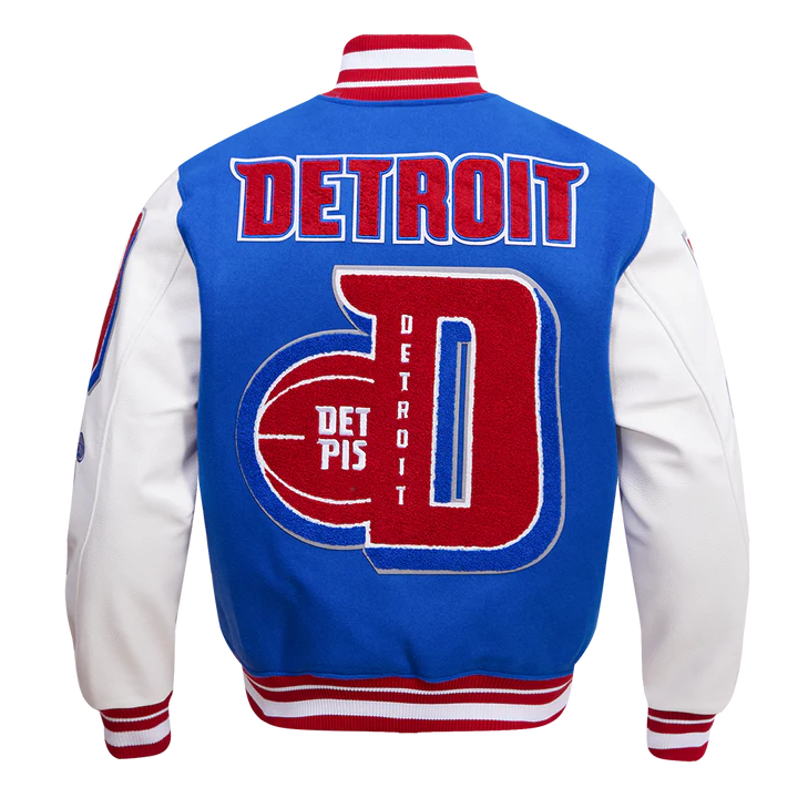 Detroit Pistons Mash Up Logo Varsity Jacket
