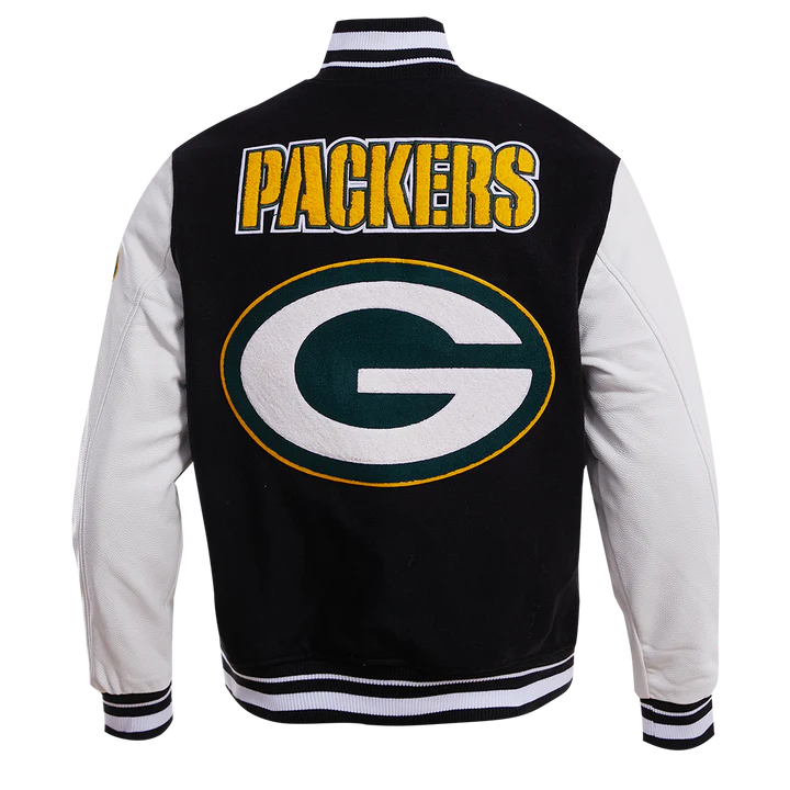 Green Bay Packers Mash Up Wool Varsity Jacket