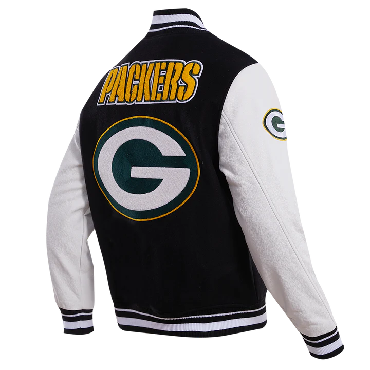 Green Bay Packers Mash Up Wool Varsity Jacket