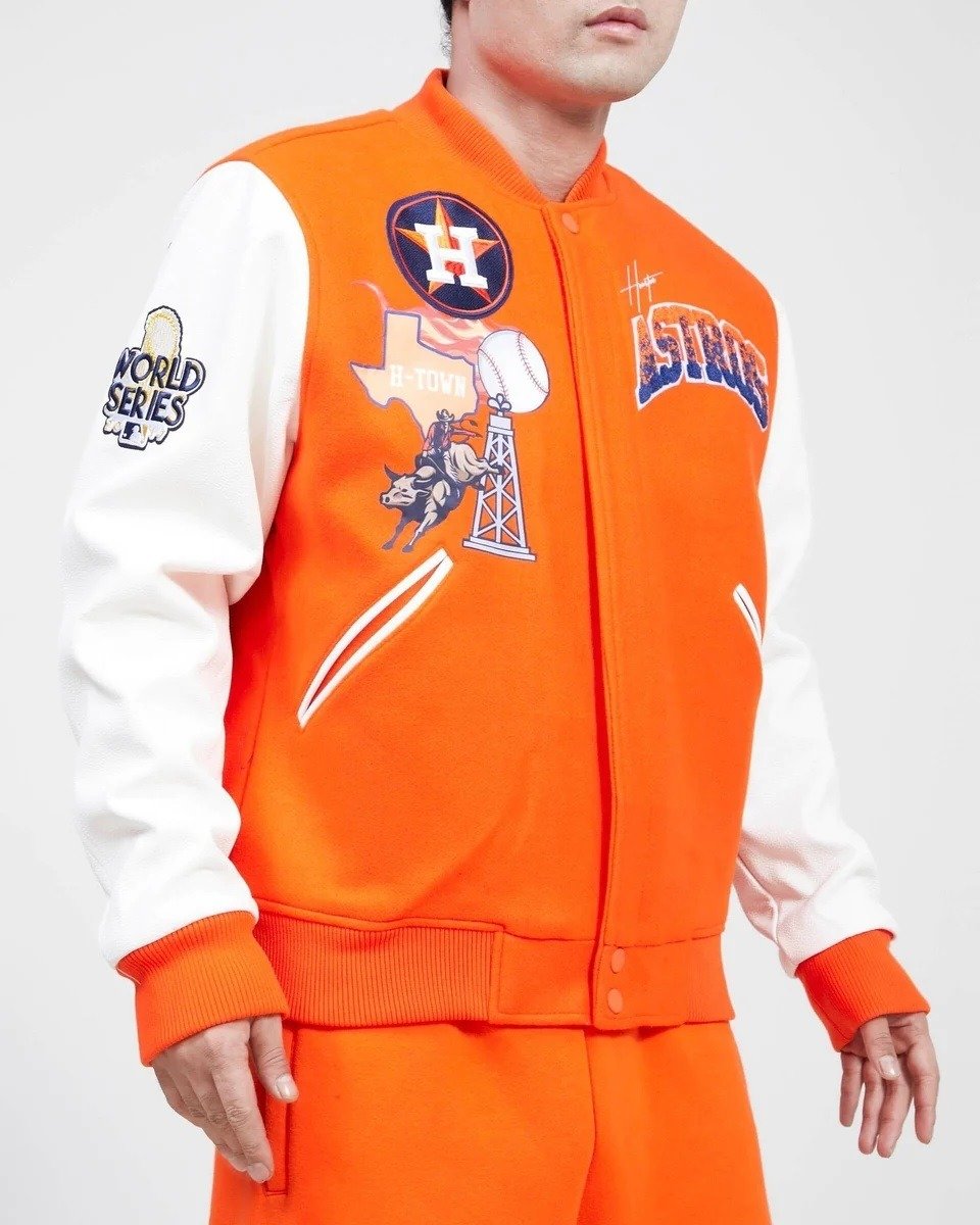 Houston Astros Retro Home Town Wool Varsity Jacket