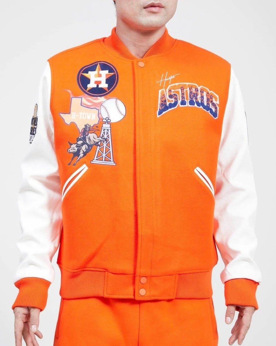 Houston Astros Retro Home Town Wool Varsity Jacket