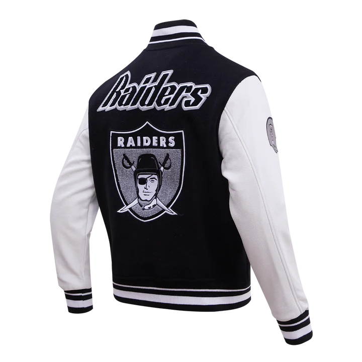 Las Vegas Raiders Retro Classic Rib Wool Varsity Jacket