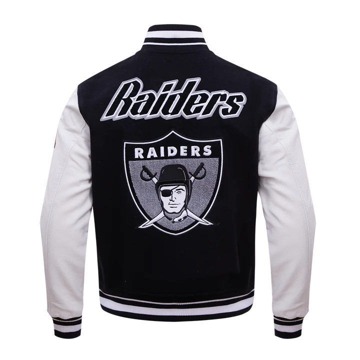 Las Vegas Raiders Retro Classic Rib Wool Varsity Jacket