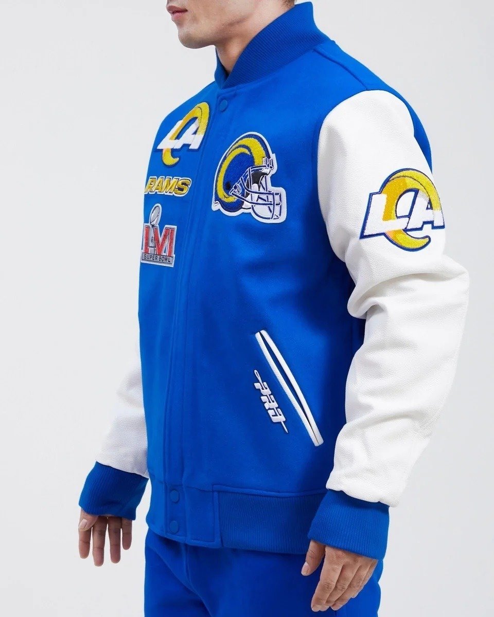 Los Angeles Rams Mash Up Wool Varsity Jacket