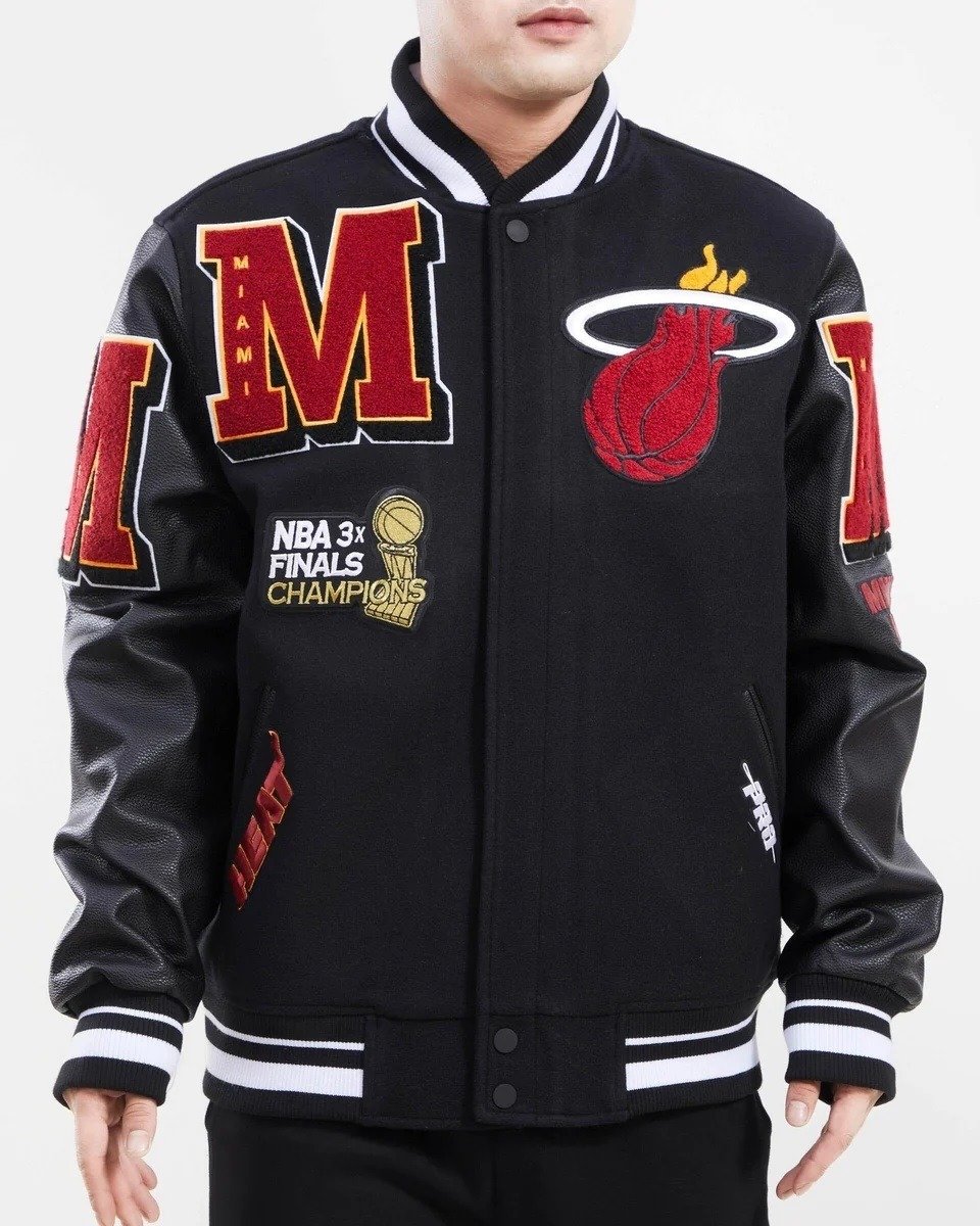 Miami Heat Mash Up Wool Varsity Jacket