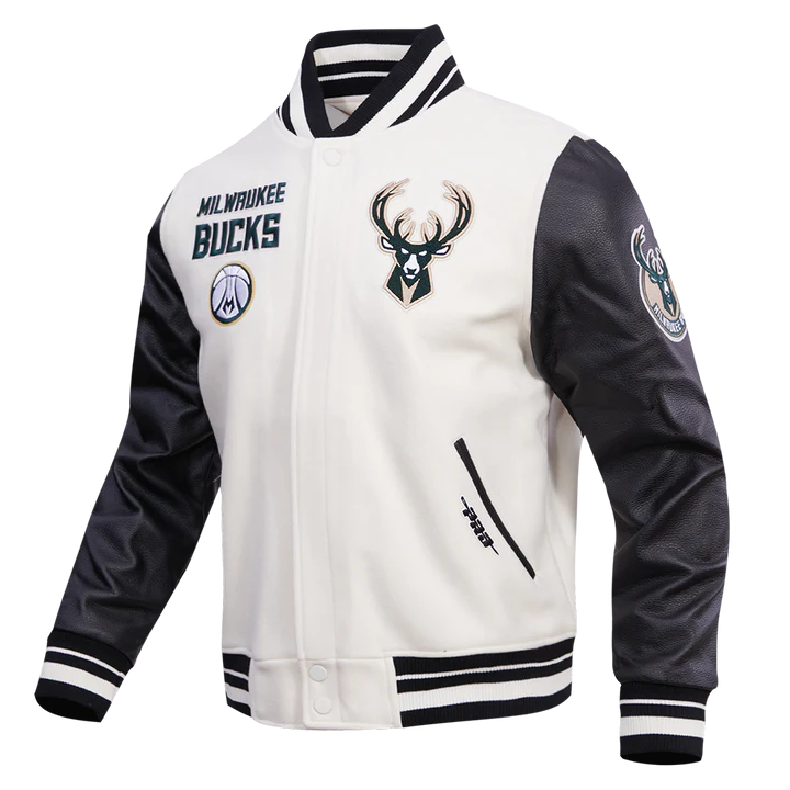 Milwaukee Bucks Retro Classic Rib Wool Varsity Jacket