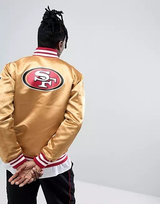 New Era Nfl San Francisco 49ers Gold Bomber Jacket