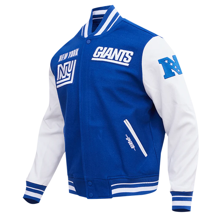 New York Giants Retro Classic Rib Wool Varsity Jacket