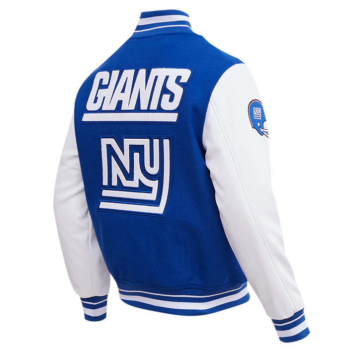 New York Giants Retro Classic Rib Wool Varsity Jacket