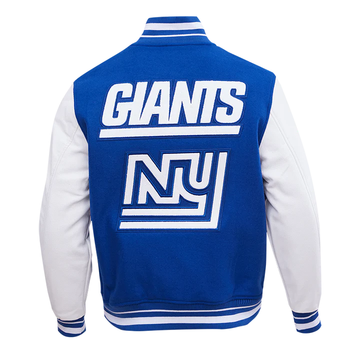 New York Giants Retro Classic Rib Wool Varsity Jacket