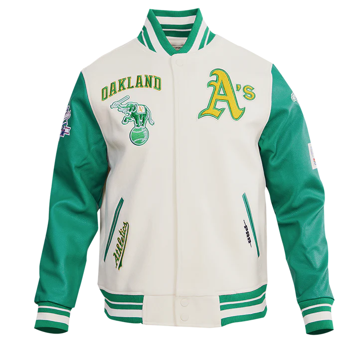 Oakland Athletics Retro Classic Rib Wool Varsity Jacket