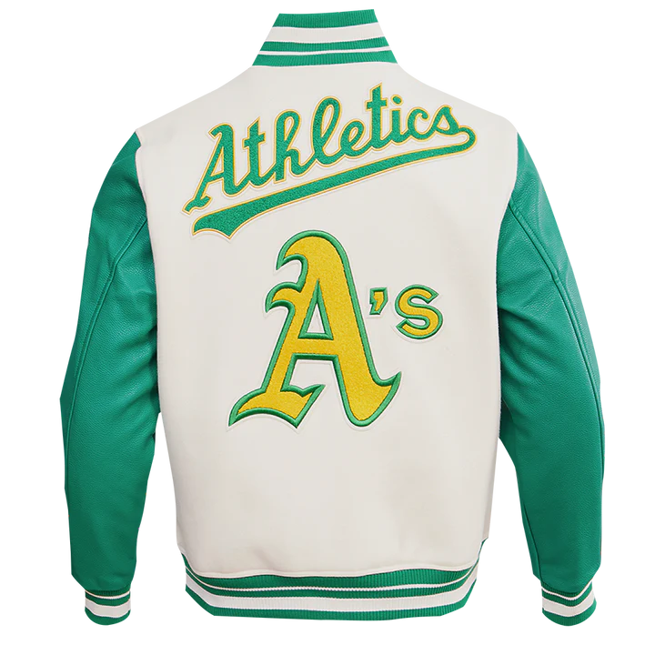 Oakland Athletics Retro Classic Rib Wool Varsity Jacket