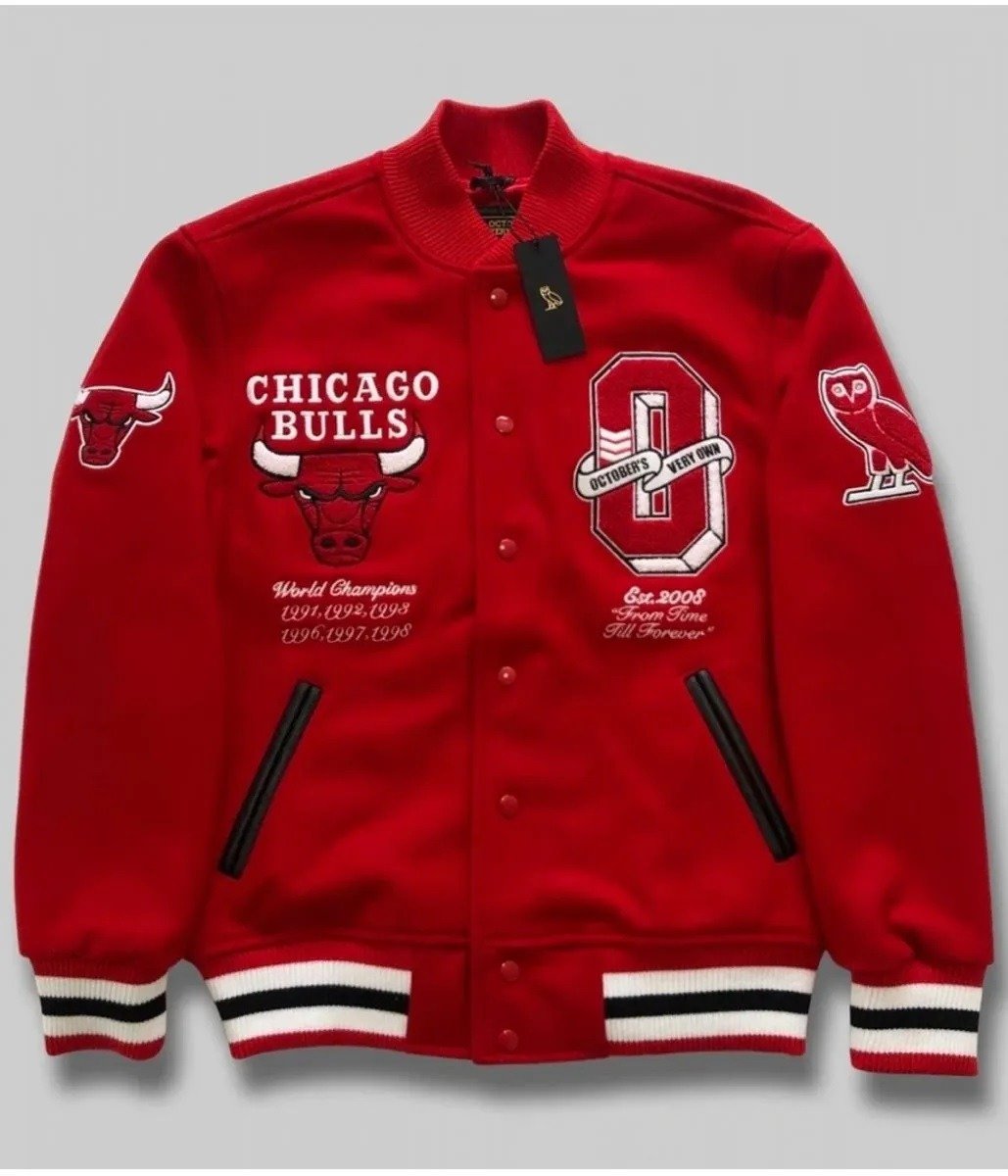 Ovo X Nba Bulls Varsity Jacket