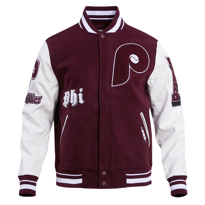 Philadelphia Phillies Old English Wool Varsity Jacket