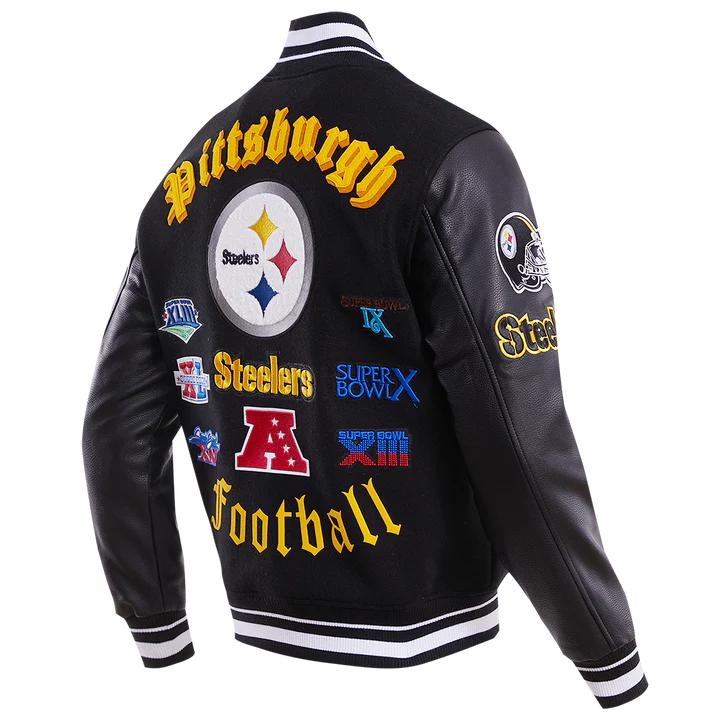 Pittsburgh Steelers Old English Wool Varsity Jacket