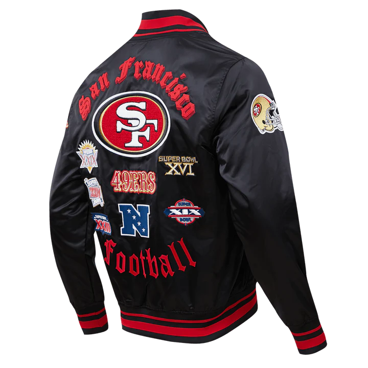 San Francisco 49ers Old English Satin Jacket
