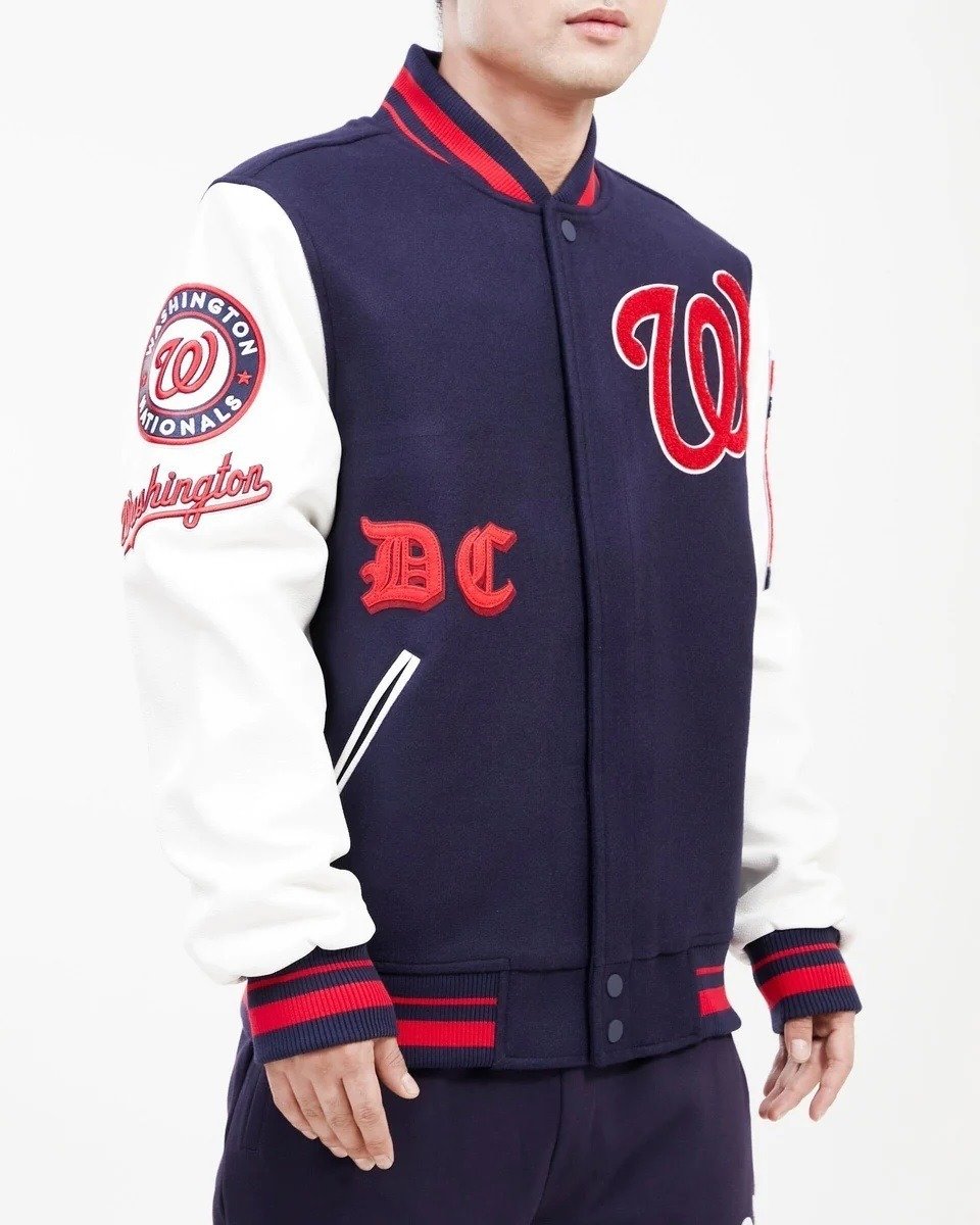 Washington Nationals Old English Wool Varsity Jacket