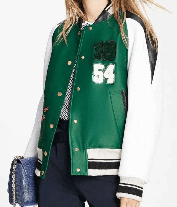 Lv Dawn Staley Letterman Patch Jacket