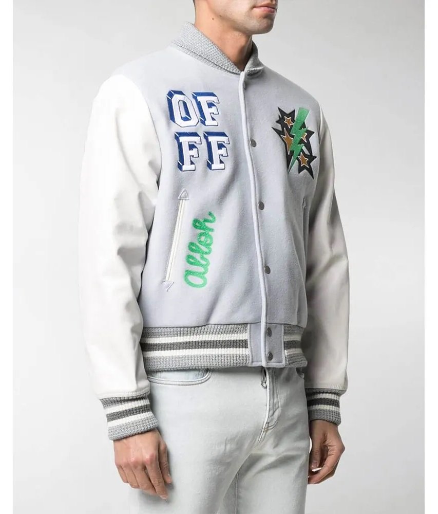 Lil Durk Off-white Varsity Jacket