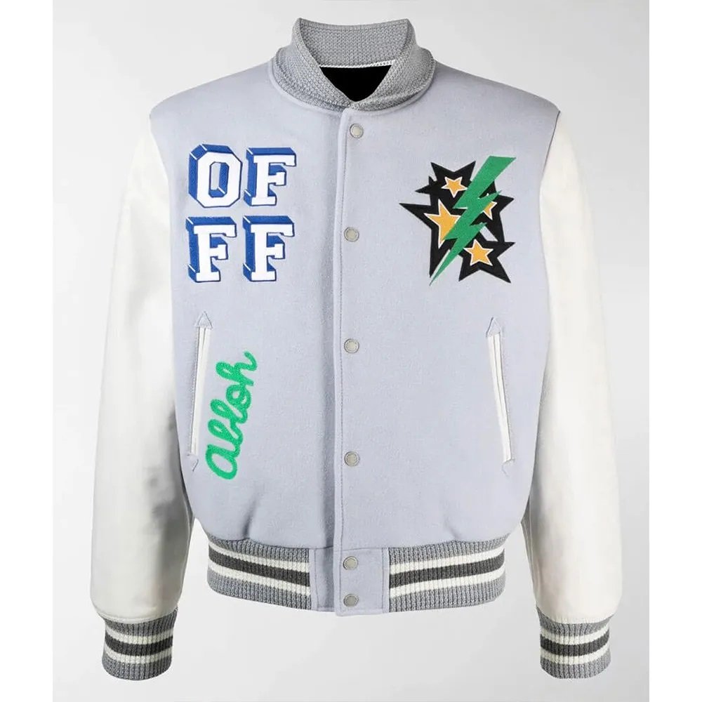 Lil Durk Off-white Varsity Jacket