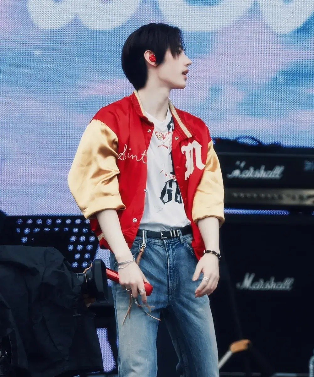 Sunghoon Red Varsity Jacket