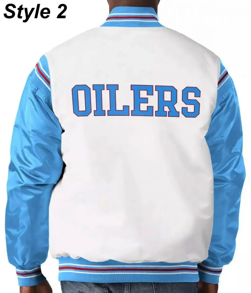 Houston Oilers Satin Varsity Jacket