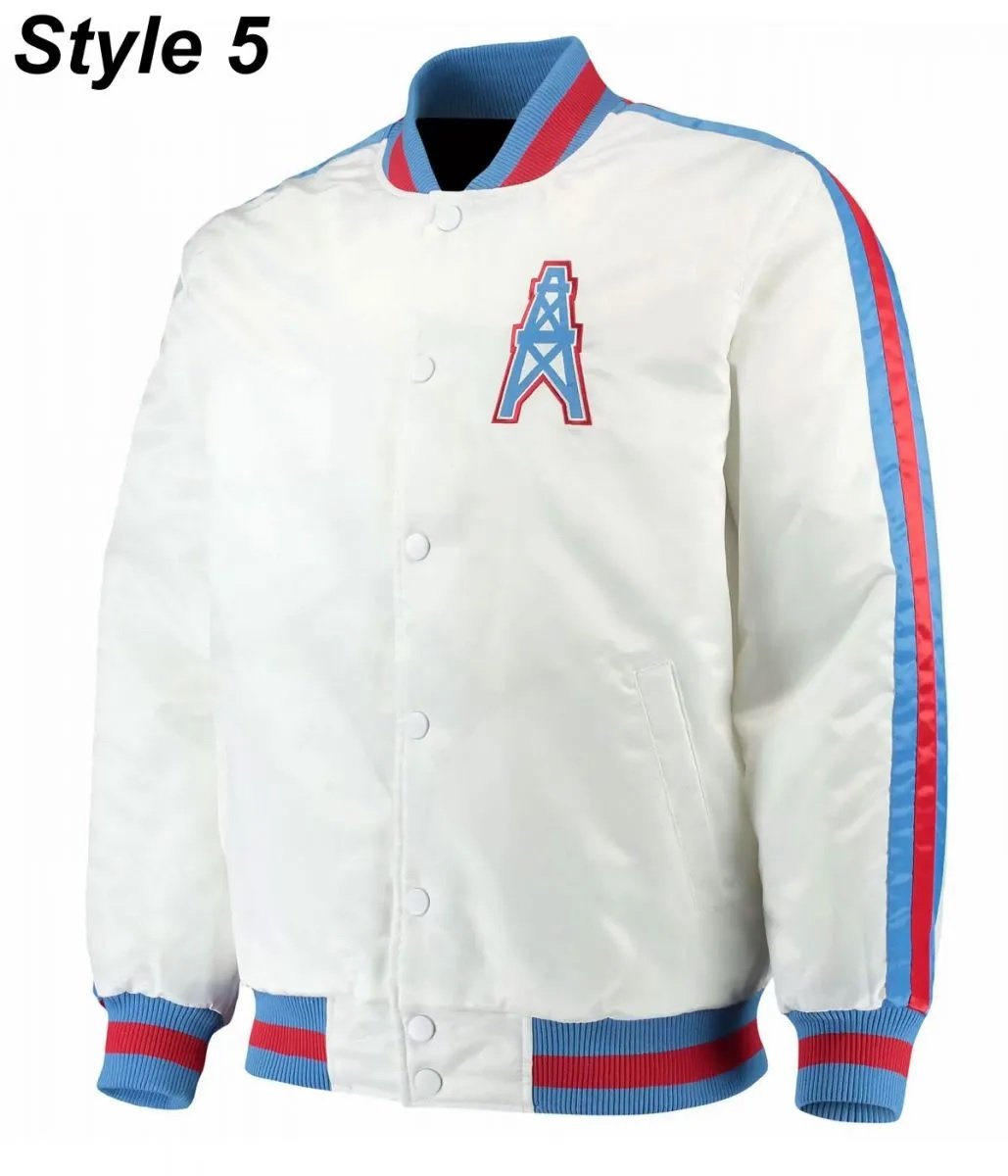 Houston Oilers Satin Varsity Jacket