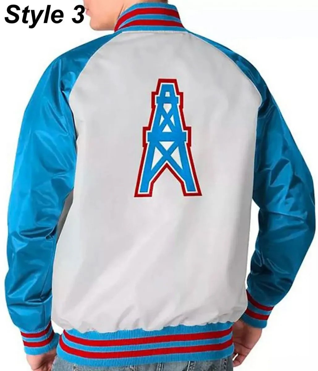 Houston Oilers Satin Varsity Jacket