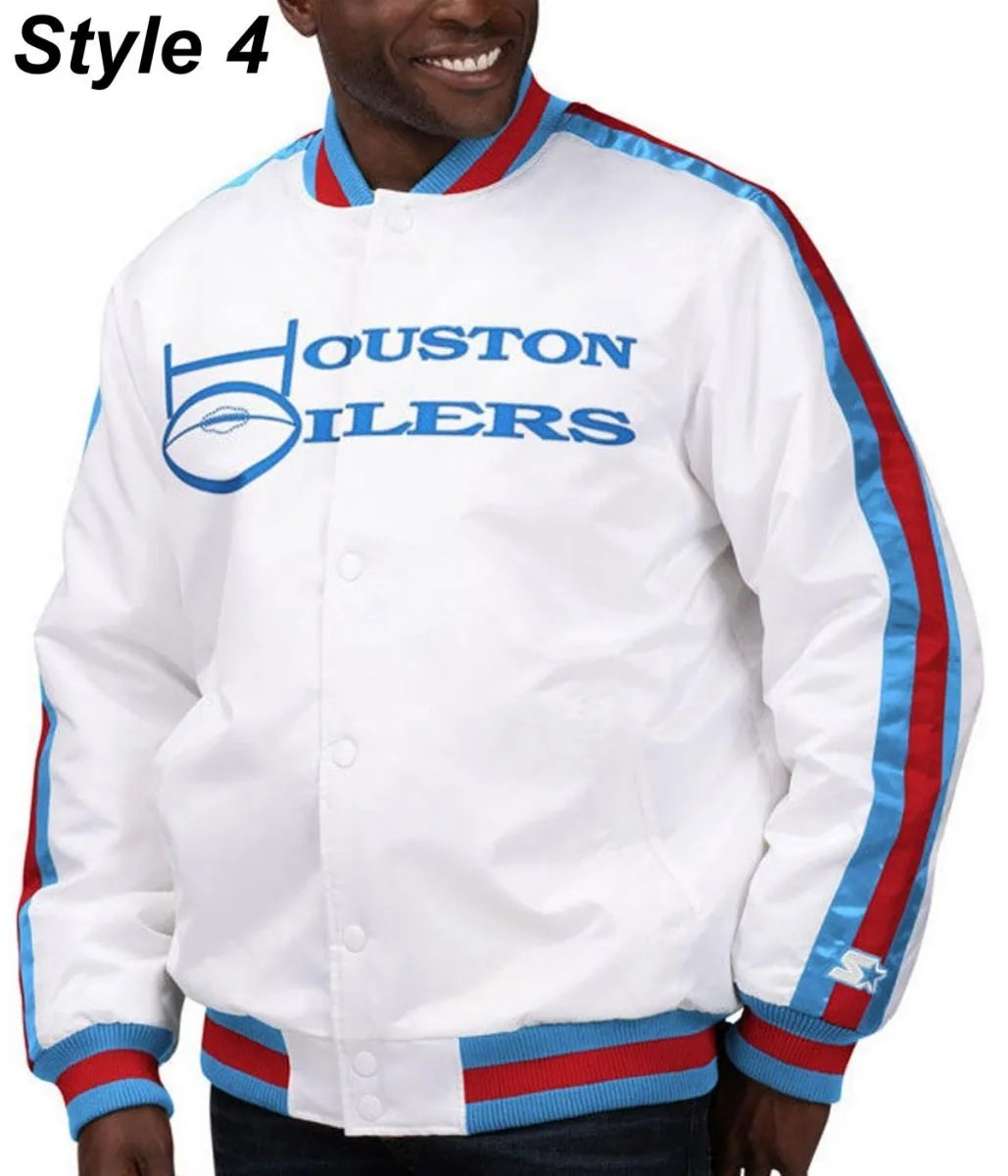 Houston Oilers Satin Varsity Jacket