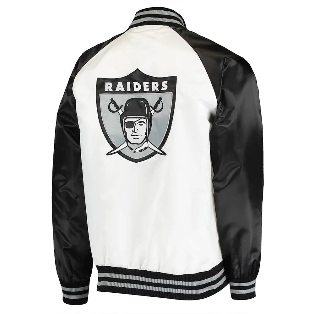 Las Vegas Raiders Clean Up Throwback Satin Jacket