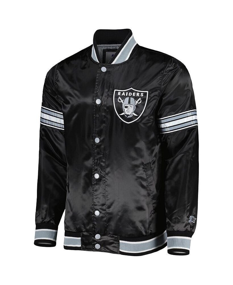 Las Vegas Raiders Midfield Black Satin Jacket