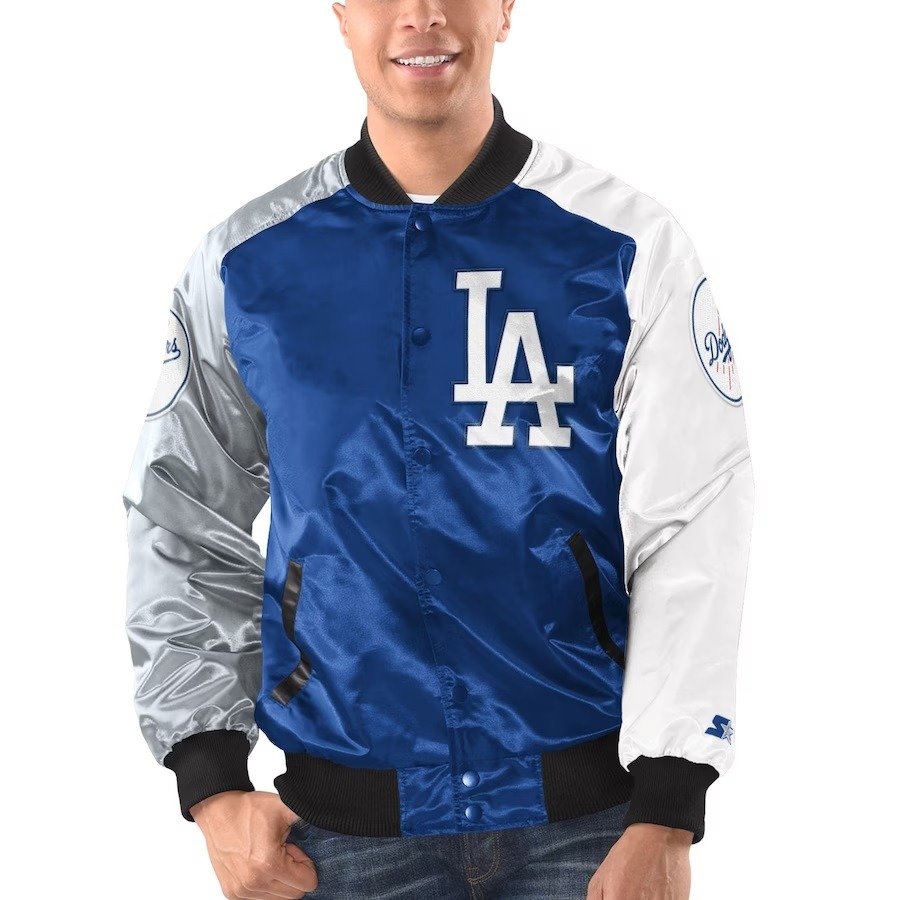 Los Angeles Dodgers Tri-color Satin Varsity Jacket
