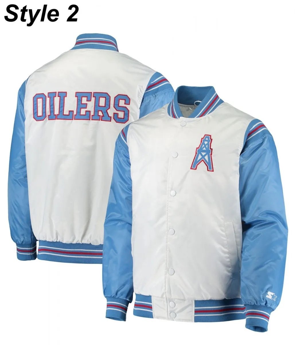 Houston Oilers Satin Varsity Jacket