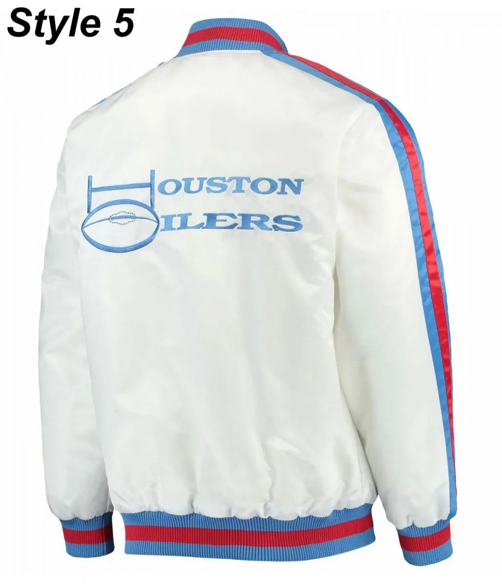 Houston Oilers Satin Varsity Jacket