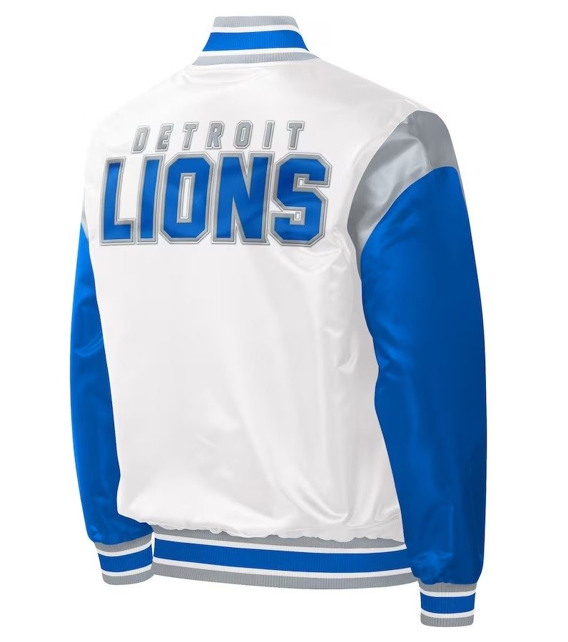 Detroit Lions Clean Up Throwback Satin Jacket