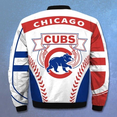 Chicago Cubs White Bomber Jacket