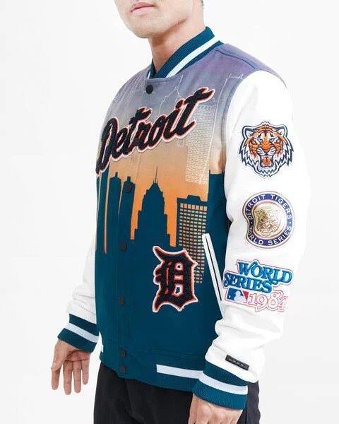 Detroit Tigers Remix Wool Varsity Jacket